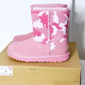NEW UGG Classic Jagged Came Snow/Winter Boot Pink Kids/Youth Sz 4 NIB